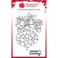 Creative Expressions - Woodware Craft Collection - Christmas - Clear Photopolymer Stamps - Bubble Bauble And Bow