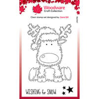 Creative Expressions - Woodware Craft Collection - Christmas - Festive Fuzzies - Clear Photopolymer Stamps - Reindeer