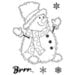 Woodware - Christmas - Festive Fuzzies - Clear Photopolymer Stamps - Snowman