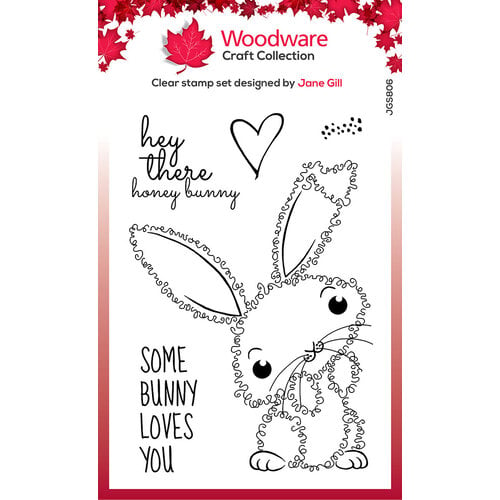 Creative Expressions - Woodware Craft Collection - Fuzzie Friends - Clear Photopolymer Stamps - Bella The Bunny