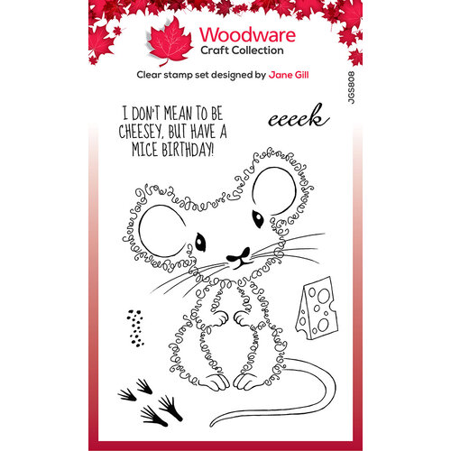 Woodware - Fuzzie Friends - Clear Photopolymer Stamps - Maisie The Mouse