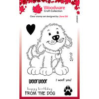 Creative Expressions - Woodware Craft Collection - Fuzzie Friends - Clear Photopolymer Stamps - Parker The Puppy