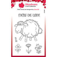 Woodware - Fuzzie Friends - Clear Photopolymer Stamps - Sadie The Sheep