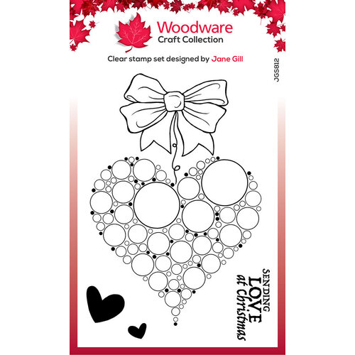 Creative Expressions - Woodware Craft Collection - Christmas - Clear Photopolymer Stamps - Big Bubble Bauble - Heart