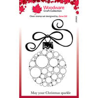 Woodware - Christmas - Clear Photopolymer Stamps - Big Bubble Bauble - Curly Ribbon