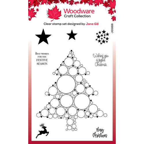 Woodware - Clear Photopolymer Stamps - Big Bubble - Christmas Tree