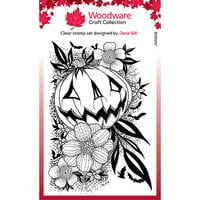 Creative Expressions - Woodware Craft Collection - Halloween - Clear Photopolymer Stamps - Pumpkin Flowers
