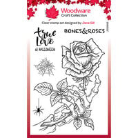 Woodware - Halloween - Clear Photopolymer Stamps - Bones And Rose