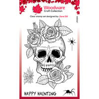Woodware - Halloween - Clear Photopolymer Stamps - Skull And Roses