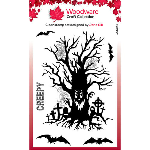 Woodware - Halloween - Clear Photopolymer Stamps - Haunted Tree