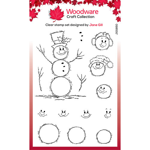 Woodware - Christmas - Clear Photopolymer Stamps - Bubble Snowmen