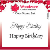 Woodware - Clear Photopolymer Stamps - Happy Birthday