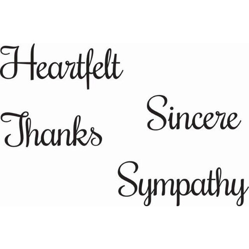 Woodware - Clear Photopolymer Stamps - Heartfelt Sincere Thanks Sympathy