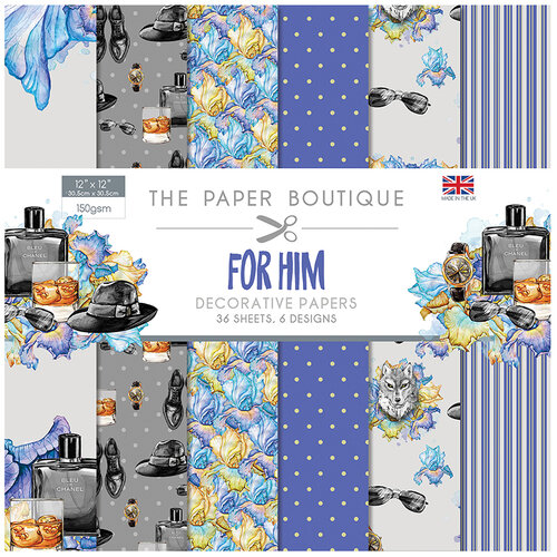 The Paper Boutique - For Him Collection - 12 x 12 Paper Pad