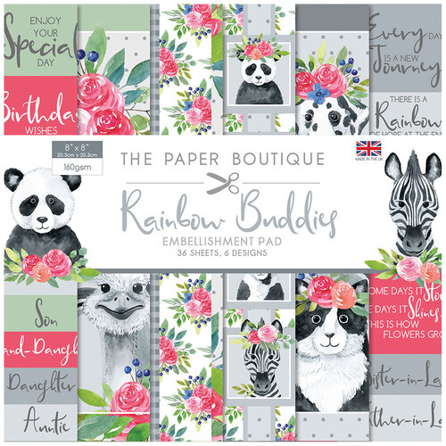 The Paper Boutique - Rainbow BudCraft Dies Collection - 8 x 8 Embellishments Pad