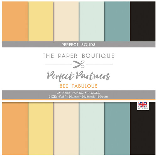 The Paper Boutique - Bee Fabulous Collection - Perfect Partners - 8 x 8 Paper Pad - Solids