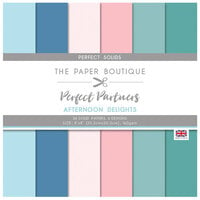 The Paper Boutique - Afternoon Delights Collection - Perfect Partners - 8 x 8 Paper Pad - Solids