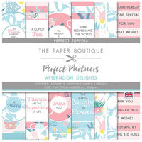 The Paper Boutique - Afternoon Delights Collection - Perfect Partners - 8 x 8 Paper Pad - Toppers