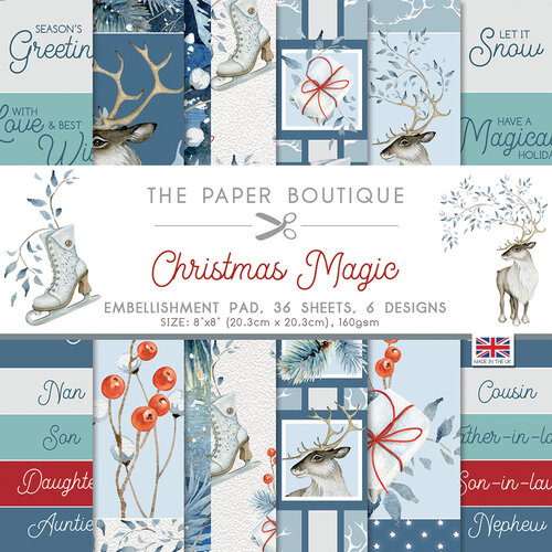 The Paper Boutique - Christmas Magic Collection - 8 x 8 Embellishments Pad