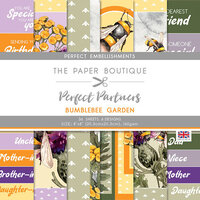 The Paper Boutique - Bumblebee Garden Collection - Perfect Partners - 8 x 8 Embellishment Pad