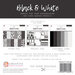 The Paper Boutique - Everyday Collection - 8 x 8 Colour Card Pack - Shades Of Black and White