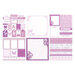 The Paper Boutique - Everyday Collection - 8 x 8 Project Pad - Shades Of Purple