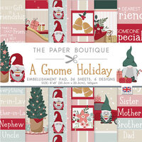 The Paper Boutique - Christmas - A Gnome Holiday Collection - 8 x 8 Embellishment Pad
