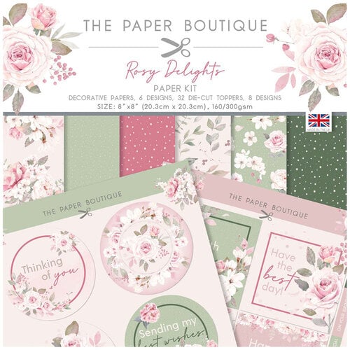 The Paper Boutique - Rosy Delights Collection - 8 x 8 Paper Kit