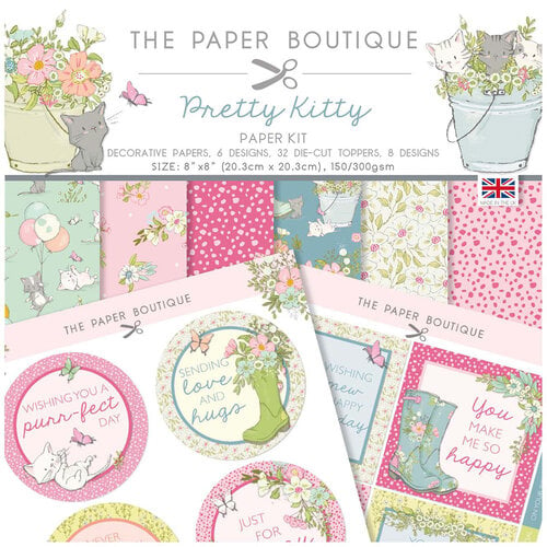 The Paper Boutique - Pretty Kitty Collection - 8 x 8 Paper Kit