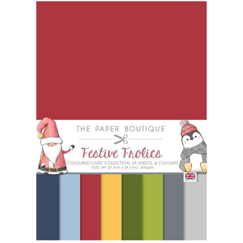 The Paper Boutique - Festive Frolics Collection - Christmas - A4 Colour Card Pack