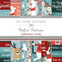 The Paper Boutique - Christmas Cuties Collection - Perfect Partners - 8 x 8 Embellishment Paper Pad