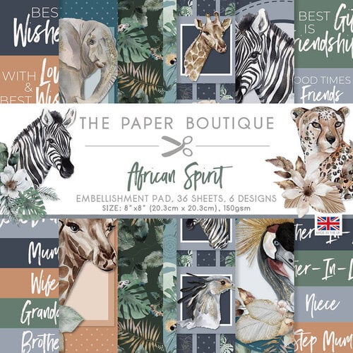 The Paper Boutique - African Spirit Collection - 8 x 8 Embellishment Pad