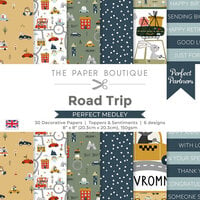 The Paper Boutique - Road Trip Collection - Perfect Partners - 8 x 8 Paper Pad - Medley