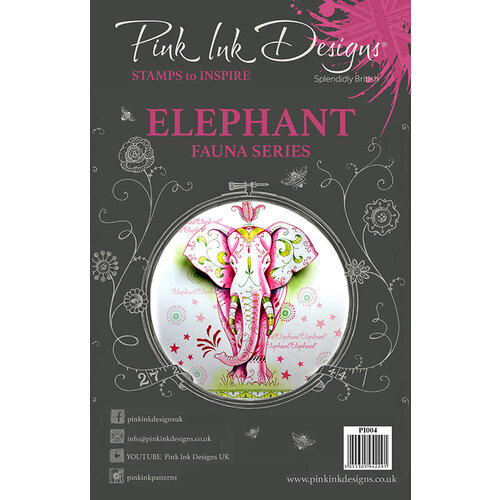 Pink Ink Designs - Clear Photopolymer Stamps - A5 - Elephant