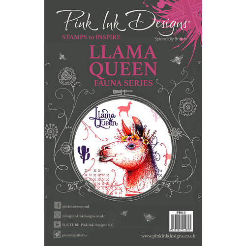 Pink Ink Designs - Clear Photopolymer Stamps - A5 - Llama Queen
