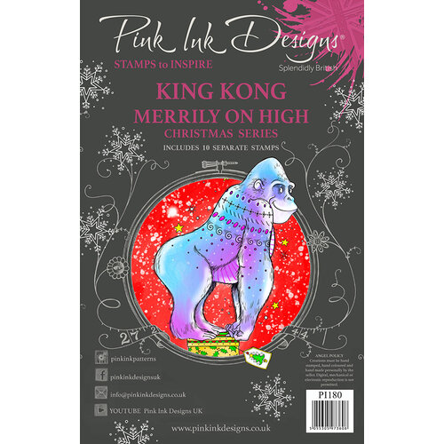 Pink Ink Designs - Christmas - Clear Photopolymer Stamps - King Kong Merrily On High