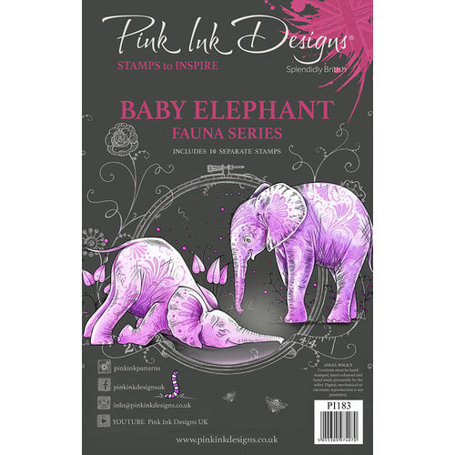 Pink Ink Designs - Clear Photopolymer Stamps - Baby Elephant