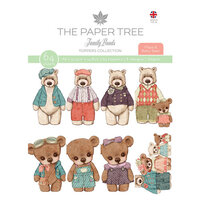 The Paper Tree - Family Bonds Collection - A6 Die Cut Toppers - Papa and Baby Bear