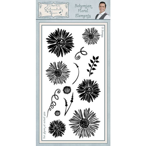 Creative Expressions - Sentimentally Yours Collection - Clear Acrylic Stamps - Floral Elements