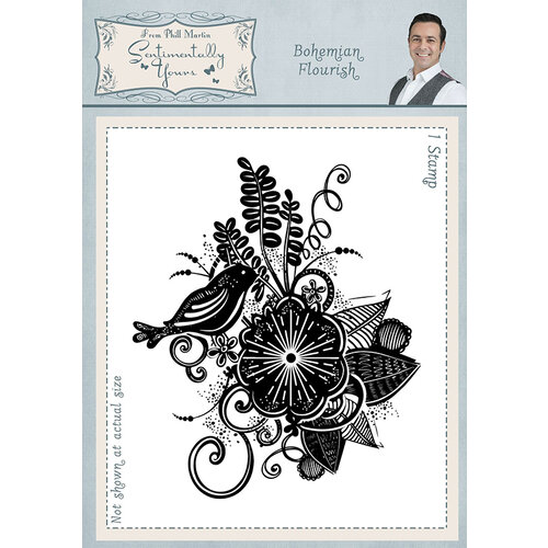 Creative Expressions - Sentimentally Yours Collection - Unmounted Rubber Stamps - Bohemian Flourish