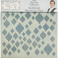 Creative Expressions - Sentimentally Yours Collection - Stencils - 8 x 8 - Scattered Moroccan Tiles
