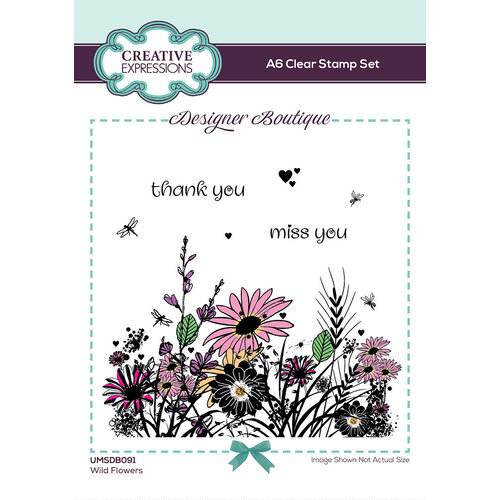 Creative Expressions - Designer Boutique Collection - Clear Photopolymer Stamps - Wild Flowers