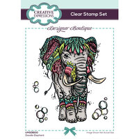 Creative Expressions - Designer Boutique Collection - Clear Photopolymer Stamps - Doodle Elephant