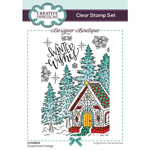 Creative Expressions - Designer Boutique Collection - Christmas - Clear Photopolymer Stamps - Gingerbread Cottage