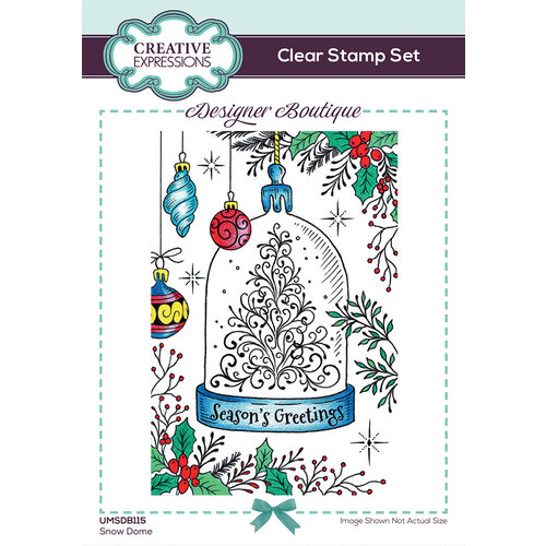 Creative Expressions - Designer Boutique Collection - Christmas - Clear Photopolymer Stamps - Snow Dome