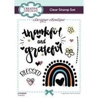 Creative Expressions - Designer Boutique Collection - Clear Photopolymer Stamps - Thankful