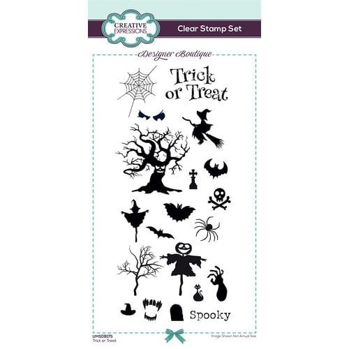 Creative Expressions - Designer Boutique Collection - Halloween - Clear Photopolymer Stamps - DL - Trick Or Treat