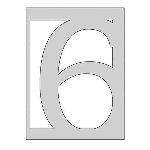 The Crafter's Workshop - Die Cutting Template - Number 6