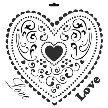 The Crafter's Workshop - 12 x 12 Doodling Templates - Heart