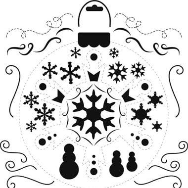 The Crafter's Workshop - 12 x 12 Doodling Templates - Snowflake